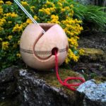 Wooden yarn bowl by Turned Cornish