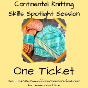 Continental knitting workshop ticket