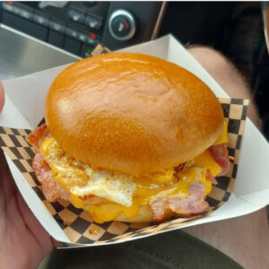 The Split Bean breakfast burger