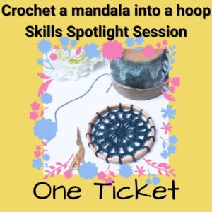 Crochet mandala hoop workshop ticket